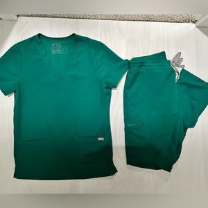 Figs Scrub Set - HUNTER GREEN